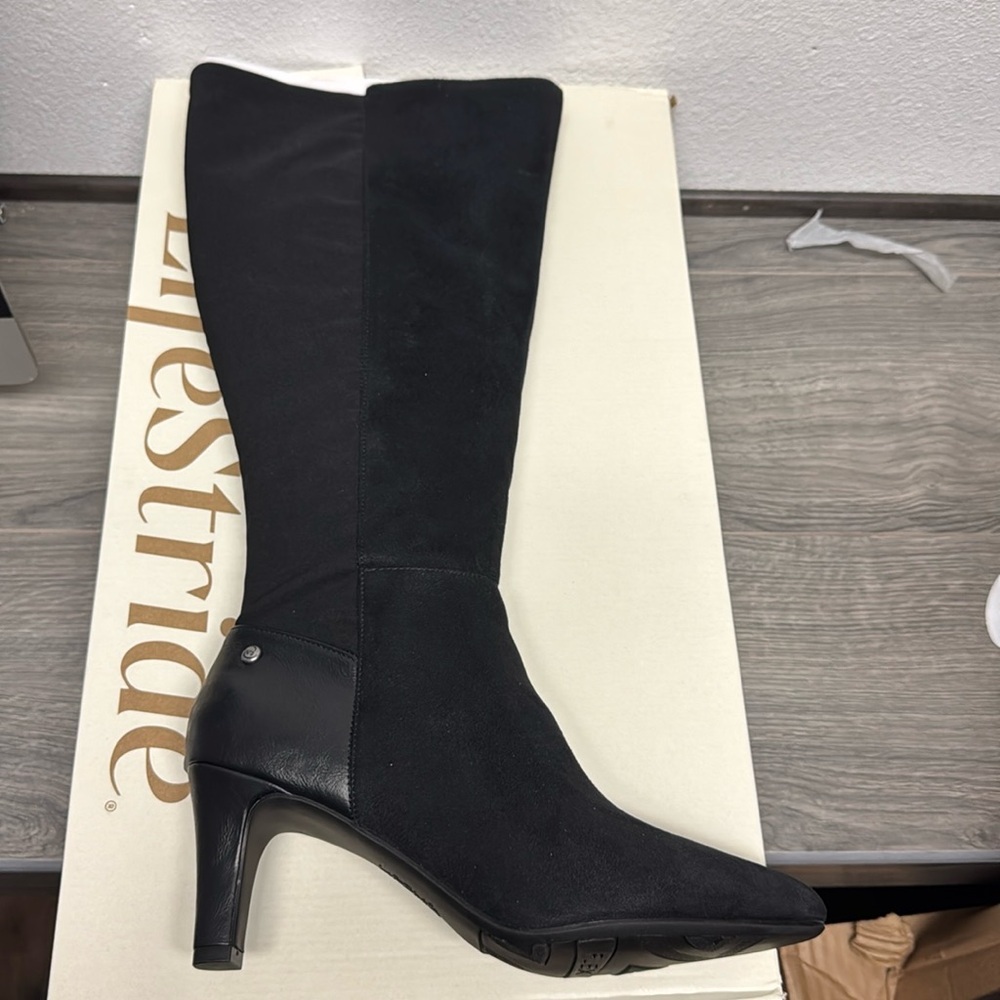 LifeStride Gracie In BLACK FABRIC (WIDE CALF) (WIDE WIDTH) - Picture 6 of 10